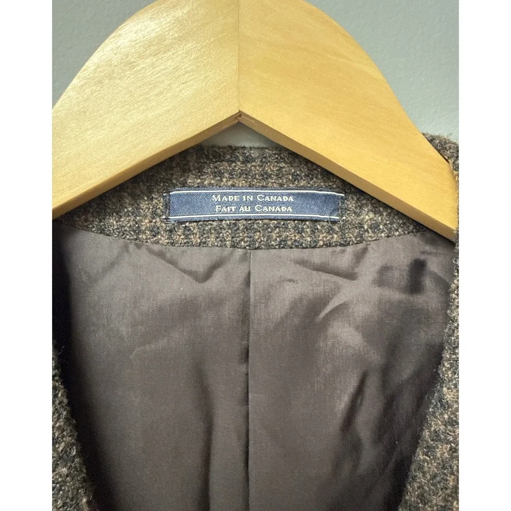 Arnold Brant Sport Coat Men 48 Brown Wool Blend Italian Fabric Blazer Academia